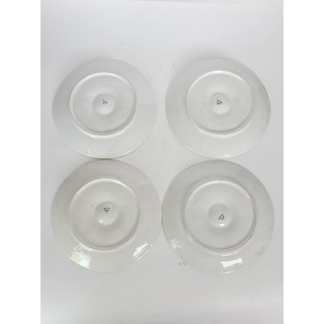 Set of 4 Majolica Plates in White Ceramic, France, 1980s, Set of 4 For Sale - Image 11 of 13