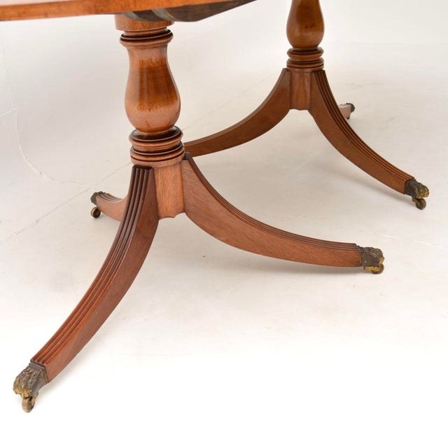Antique Regency Brass Inlaid Extending Dining Table, 1930s For Sale - Image 11 of 12