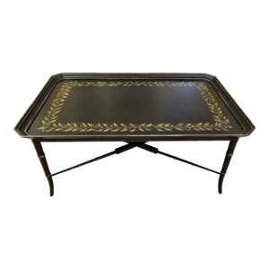 Late 20th Century Hollywood Regency Style Tray Top Coffee Table