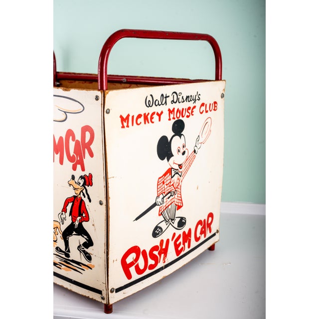 1930s Walt Disney’s Mickey Mouse Club ‘Push ’Em Car’ Toy Chest For Sale - Image 4 of 5