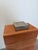 Trinket or jewelry silver plated box with top photo insert circa 1980s, Brazil.