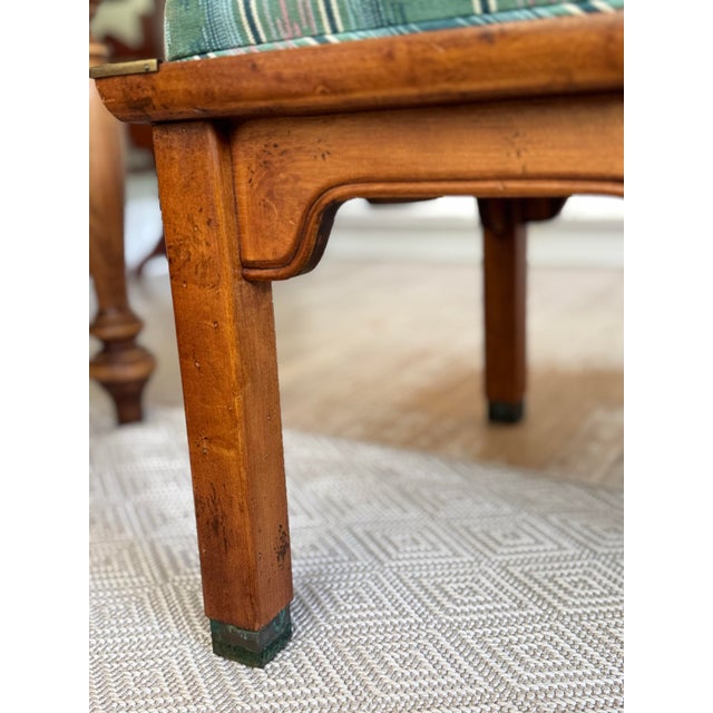 Mid 20th Century Pair of James Mont Style Ming Chairs- Asian Inspired Wooden Chairs For Sale - Image 9 of 12