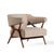 Ward Bennett Ward Bennett Mid Century Sculptural Walnut Lounge Chairs - Pair For Sale - Image 4 of 12