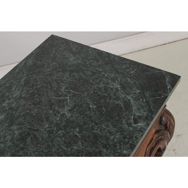 Georgian Style Mahogany Marble Top Console Table For Sale In Philadelphia - Image 6 of 15