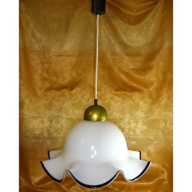 1980s Mid-Century Murano Glass Pendant Light from Peil and Putzler, Germany, 1980s For Sale - Image 5 of 7
