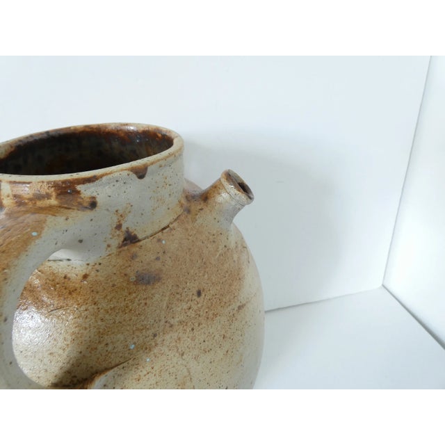 Ceramic 1910s French Vintage Primitive Amphora Oil Jar or Jug For Sale - Image 7 of 11