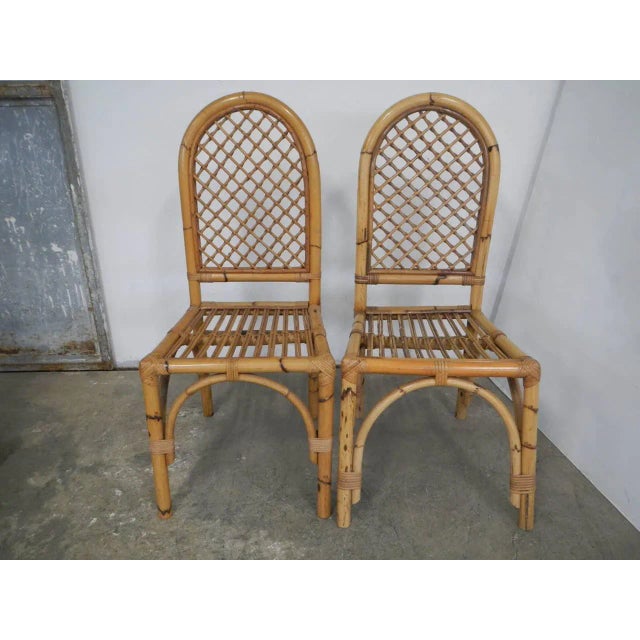 Set of Bamboo Chairs, Italy, 1970s For Sale - Image 10 of 10