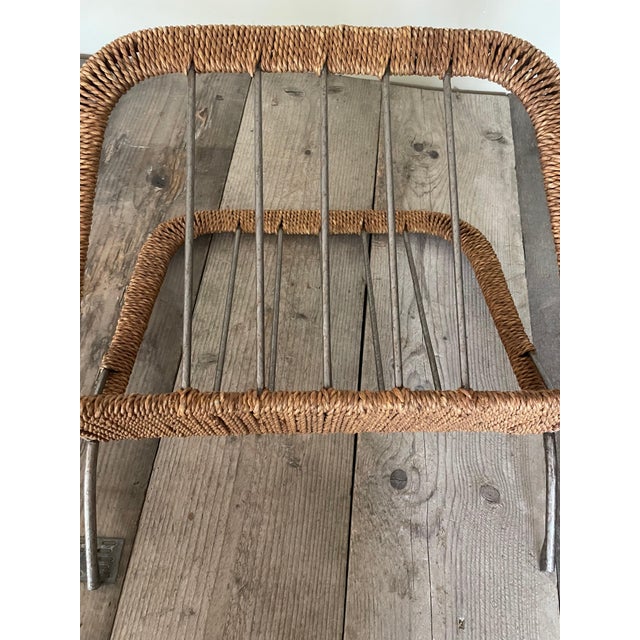 Mid-Century Modern Rope Newspaper Rack in the style of Adnet, 1950s For Sale - Image 3 of 8