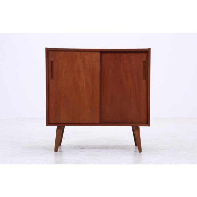 Mid-Century Modern Teak Chest of Drawers with Sliding Doors, 1960s For Sale - Image 3 of 14