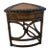 1970s French Side Table Faux Ostrich Leather Bamboo Wood For Sale