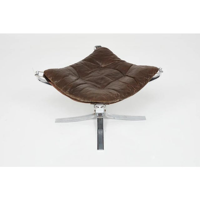 Mid-Century Modern 1970s Sigurd Ressel Falcon Chair and Ottoman Pair - Set of 2 For Sale - Image 3 of 6