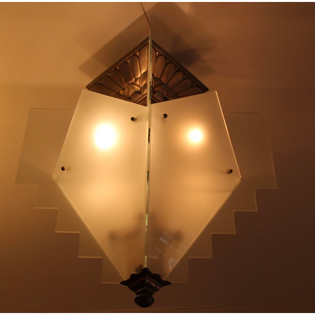 1930s French Art Deco Pendant Lamp, 1930s For Sale - Image 5 of 9