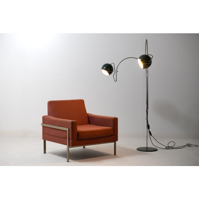 Forest Green Mid-Century Space Age Double Arc Eyeball Floor Lamp from Gepo, 1960s For Sale - Image 8 of 17