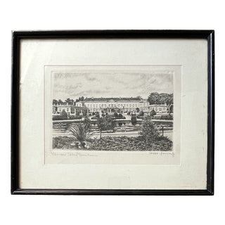 Wester-Fomm, Hannover Schloss Herrenhausen, 1909, Etching, Framed For Sale