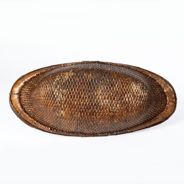 Antique Chinese Willow Gathering Basket For Sale - Image 11 of 12