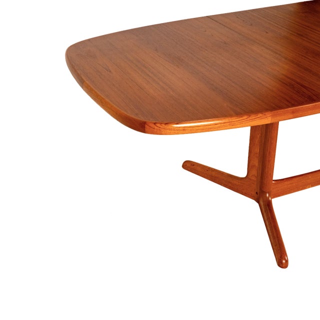 1980s Rasmus Danish Modern Teak Extension Dining Table 2 Leaves Denmark MCM 98.5" For Sale - Image 12 of 18