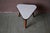 This is a simple and ultra-trendy vintage mini-pedestal table. White Formica top, black edge, all mounted on a thin light...