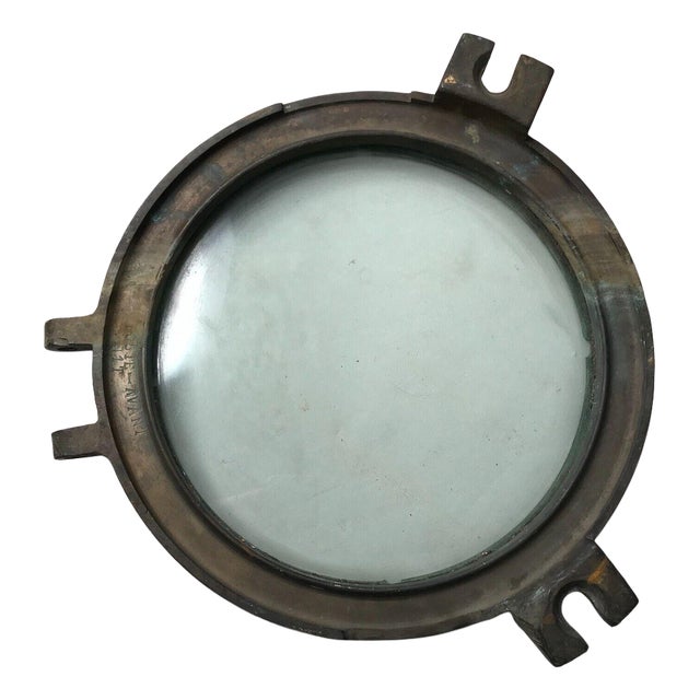 Large Antique Marine Bronze Porthole For Sale