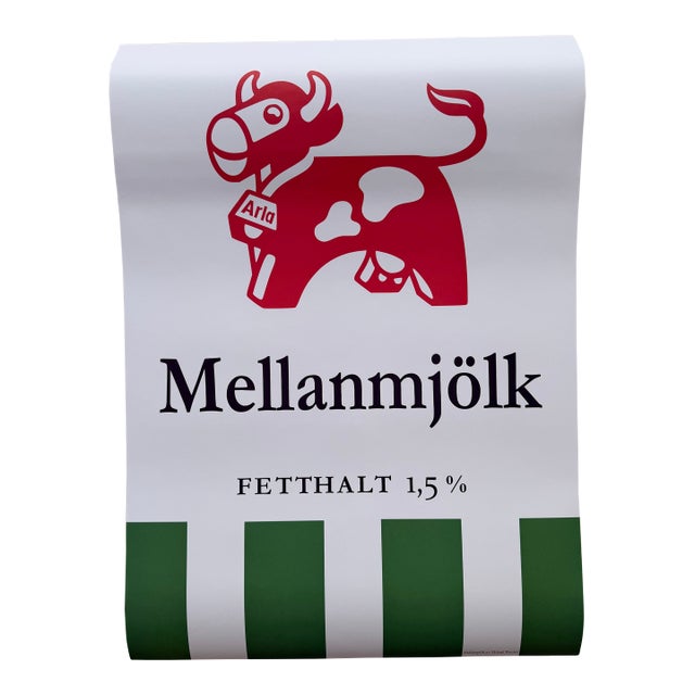 Mikael Reuter, Milk,Swedish Pop Art Exhibition Poster, Printed in Sweden For Sale