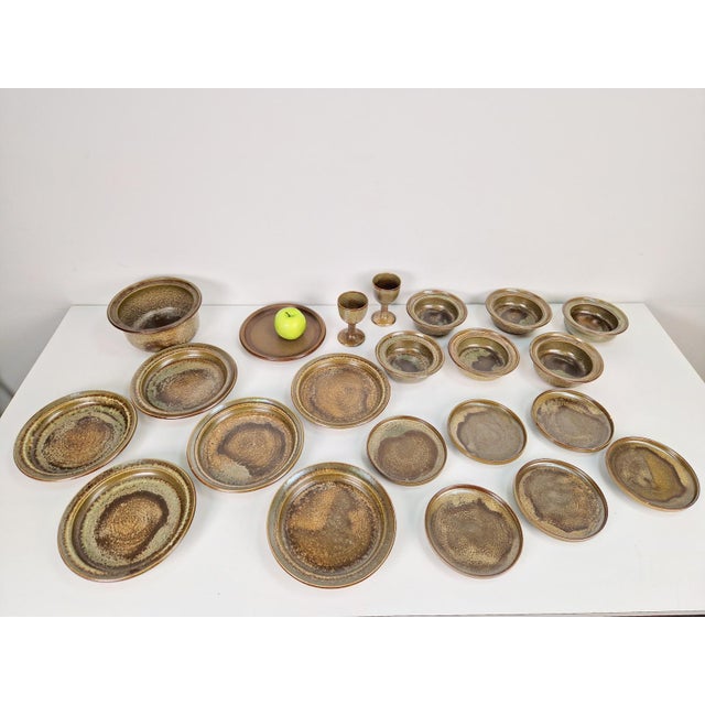 Ceramic Vintage Arts and Craft Pottery Tableware Set by Gert De Rijk, 1976, Set of 22 For Sale - Image 7 of 17