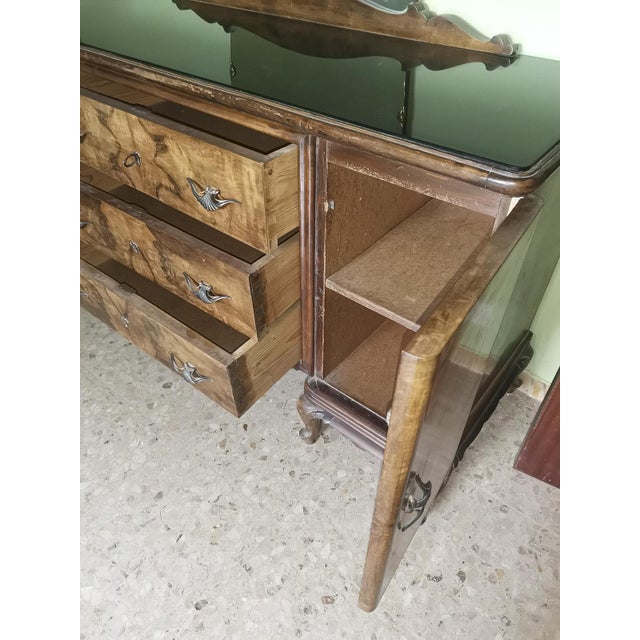 1950s Chippendale Style Sideboard with Mirror, Italy, 1940s For Sale - Image 5 of 18