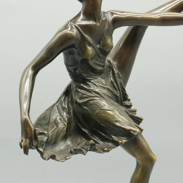 Bruno Zach, Art Deco High Kick Sculpture, 1920s-1940s, Bronze For Sale - Image 8 of 10