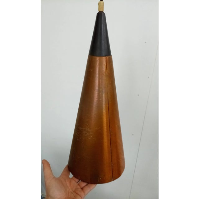 Contemporary Danish Ceiling Lamp in Copper For Sale - Image 3 of 9
