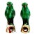 Pair #2 Chinese Export Porcelain Green Sancai Glazed Parrots For Sale