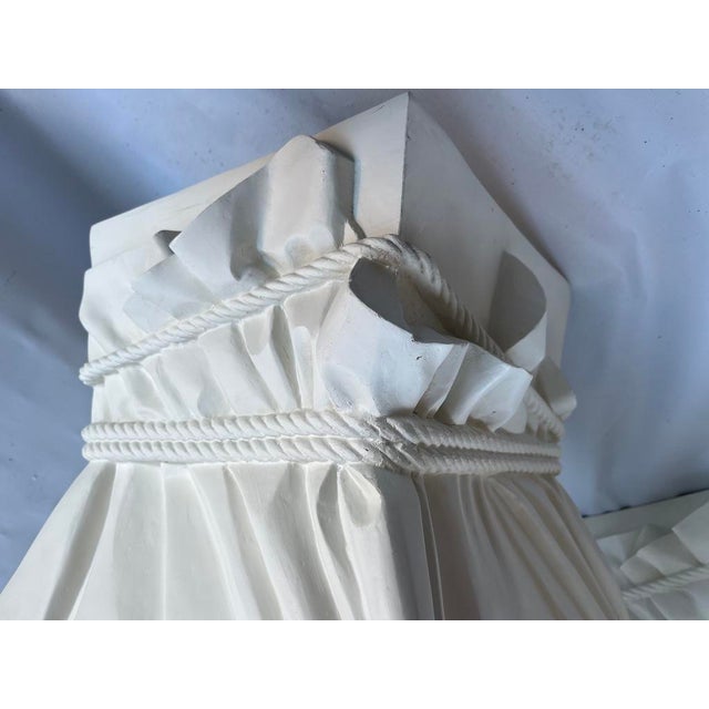 Plaster Draped Fabric and Rope Side Tables a Pair For Sale - Image 12 of 12