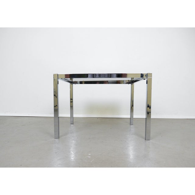 Square Chrome and Glass Coffee Table in the style of Milo Baughman, Germany, 1970s For Sale - Image 11 of 18