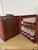 Rare Vintage 1940's Mad-Men Style Maximillian Leather Portable Bar Suitcase Complete With Original Glasses and Shaker For Sale - Image 4 of 11