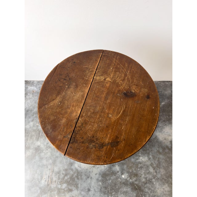 Wood Antique Welsh Late 19th Century Scumble Painted Cricket Table For Sale - Image 7 of 8