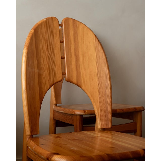Scandinavian Brutalist Pine Dining Chairs, 1970s, Set of 6 For Sale - Image 12 of 18