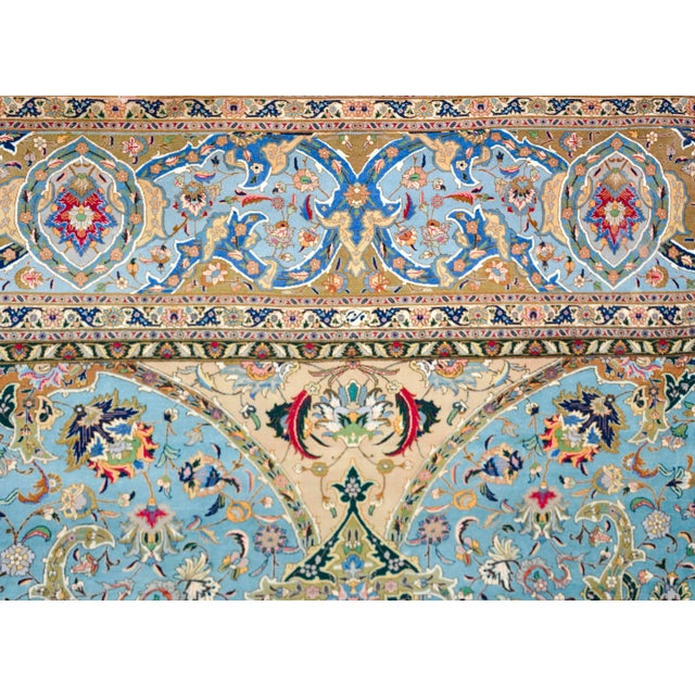 1960s Vintage Persian Tabriz Rug For Sale - Image 5 of 12