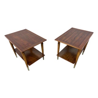 Mid-Century Modern Lane Walnut Side Tables - Set of 2 For Sale