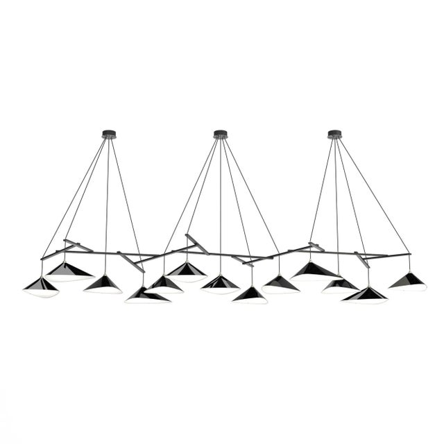 Monumental Daniel Becker 'Emily 13' Chandelier in Anthracite for Moss Objects For Sale - Image 9 of 12