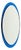 Mid-Century Modern Oval Blue Wall Mirror by Metalvetro Galvorame, Italy, 1970s For Sale