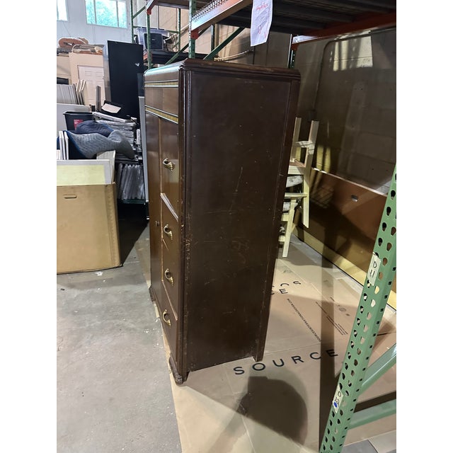 Art Deco 1920s Mahogany Art Deco Wardrobe For Sale - Image 3 of 5
