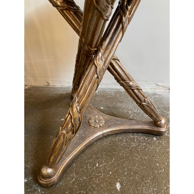 Wood Nancy Corzine Torch Vanity Stool For Sale - Image 7 of 7