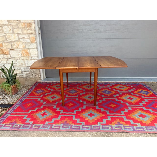 1950s Drexel Parallel Drop-Leaf Dining Table Walnut Mid-Century Modern For Sale In Austin - Image 6 of 15