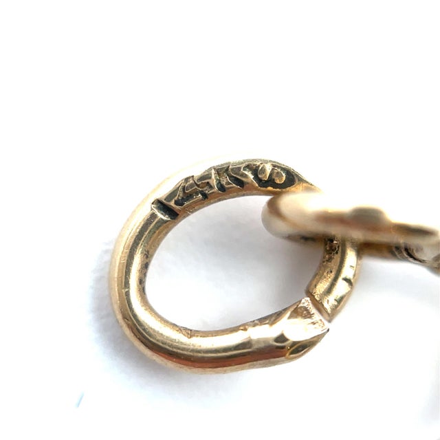 Mid 20th Century Mid 20th Century 14k Gold Ice Tongs Vintage Charm/Pendant With Rock Crystal For Sale - Image 5 of 5