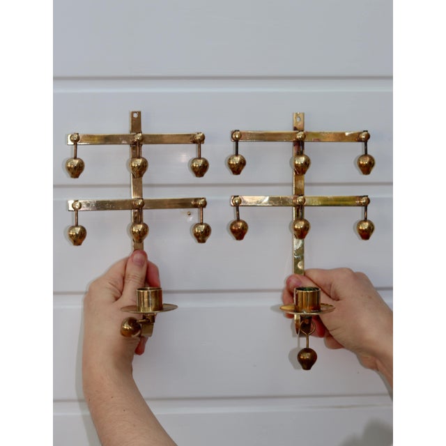 Made in sweden, sourced from sweden pair of mid century swedish brass sconces by kee mora both sconces are in very good...