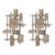 Mid-Century Brutalist Wall Sculptures in Textural Cubist Forms by Syroco For Sale