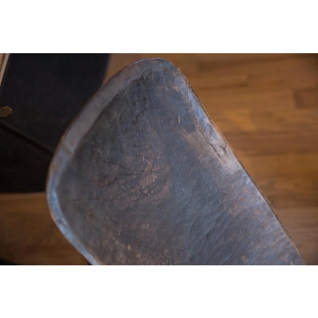 Wood Vintage Carved African Wooden Slot Chair For Sale - Image 7 of 13