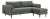 Cave Ash Gray Velvet Cave 2-Piece Performance Sectional For Sale