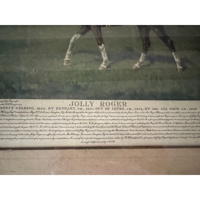 American Franklin B. Voss Horse Print "Jolly Roger" (Signed) For Sale - Image 3 of 5