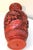 Brick Red 1980s Floral Cinnabar-Style MCM Asian Revival Style Molded Baluster Vase For Sale - Image 8 of 18