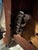 Beige Vintage Floral Tufted Rocking Chair & Matching Ottoman With Nailhead Trim For Sale - Image 8 of 12