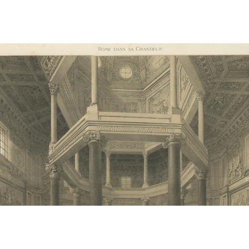 After Bayot, Baptistery of Constantine, Lateran, Rome, 1869, Lithograph For Sale - Image 6 of 11