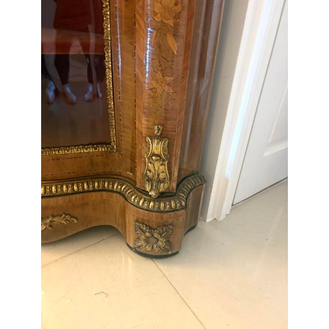 Antique Serpentine Marquetry 4-Door Credenza, 1860s For Sale - Image 9 of 18